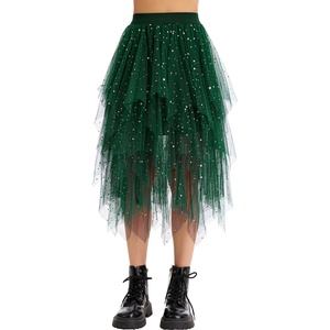 image:imageLovasy Tulle Skirt for Women Layered Fairy Tutu Skirts S3XLDark Green